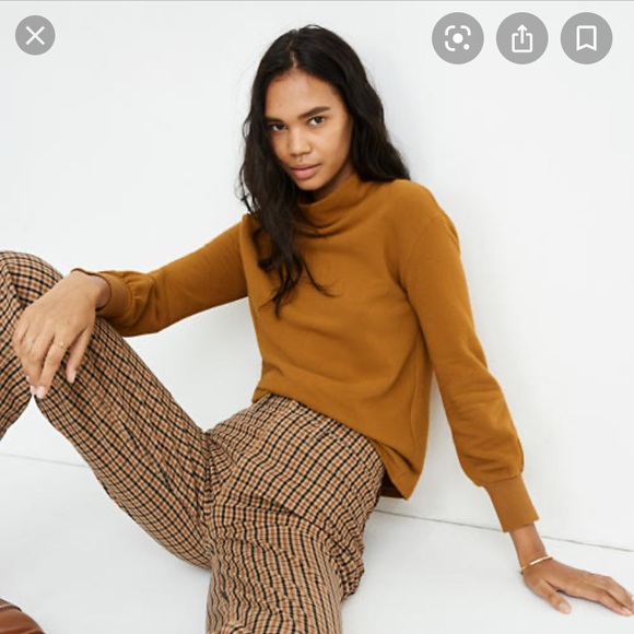 Madewell Sweaters - Madewell Mock Neck Bubble Sleeve Sweatshirt